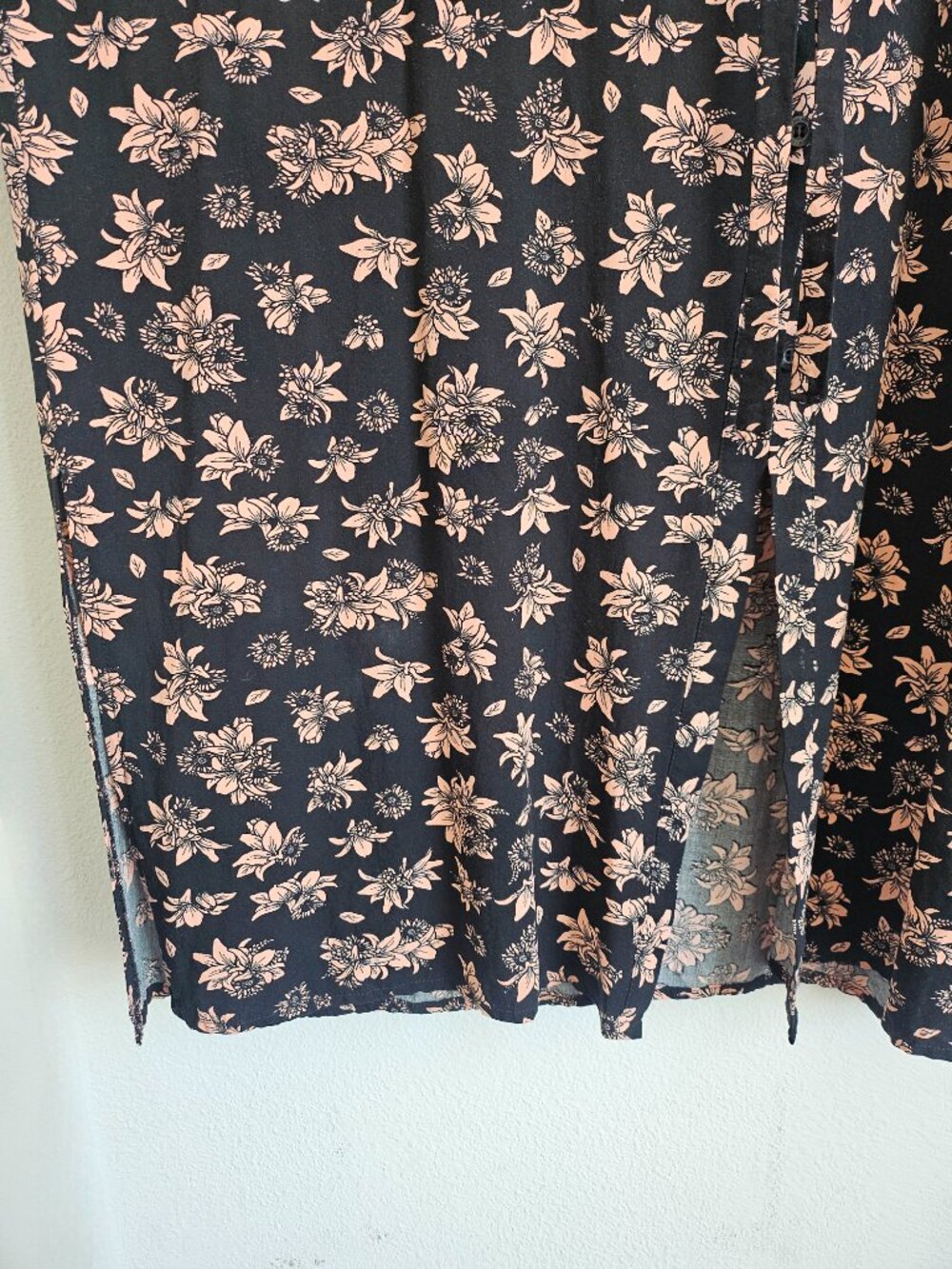 LuLaRoe Black Floral Button Front Maxi Dress Size M - Picture 8 of 12